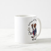 Grappige Pointer Hond Zakelijke Pak Koffie  Koffiemok (Voorkant rechts)