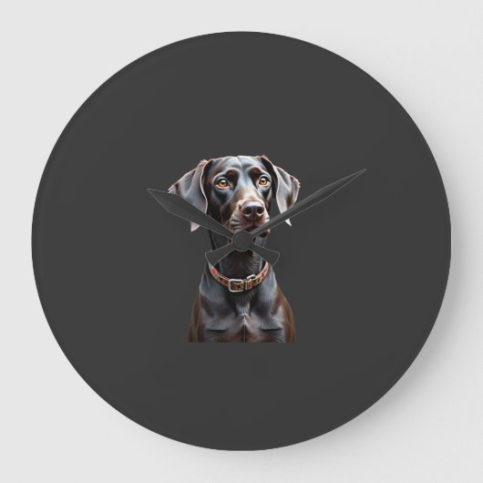 Grappige Pointer T-shirt Pointer Moeder Vader Hond Grote Klok (Voorkant)