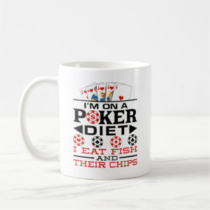 Grappige Poker Dieet Chips Zeggen Koffiemok