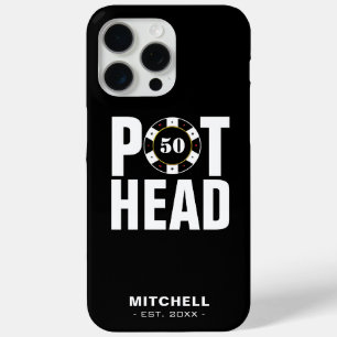 Grappige Poker Humor Pot Head iPhone 15 Pro Max Hoesje