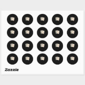 Grappige poker, ik vouw niet eens mijn wasgoed ronde sticker (Vel)