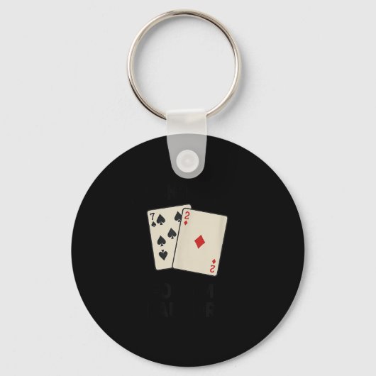 Grappige poker, ik vouw niet eens mijn wasgoed sleutelhanger (Voorkant)