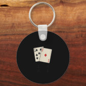 Grappige poker, ik vouw niet eens mijn wasgoed sleutelhanger (Voorkant)