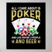 Grappige poker mensen bier woord kunst poster (Voorkant)