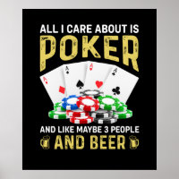 Grappige poker mensen bier woord kunst