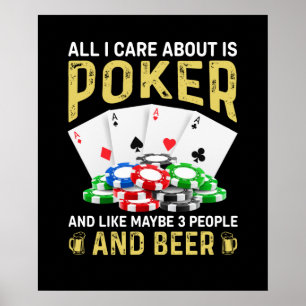 Grappige poker mensen bier woord kunst poster