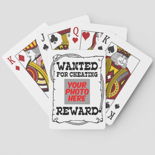 Grappige Poker Speler Gag Gift Idee, Gezocht Poste Pokerkaarten (Achterkant)