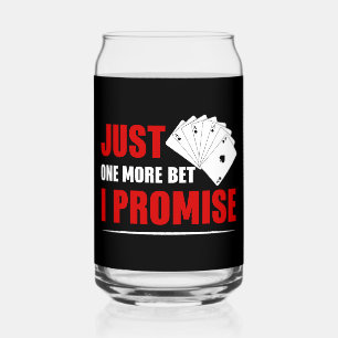 Grappige poker weddenschap woordkunst gokken Casin Blikvorm Glas