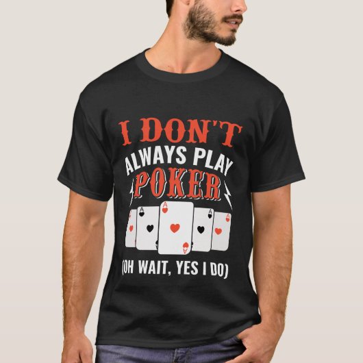 Grappige poker woordkunst t-shirt (Voorkant)