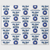 Grappige Politie Donut 50e Verjaardag Cadeaupapier (Vlak)