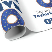 Grappige Politie Donut 50e Verjaardag Cadeaupapier (Rol Hoek)