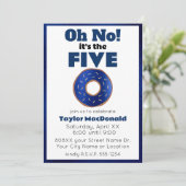 Grappige Politie Donut 50e Verjaardag Kaart (Staand voorkant)