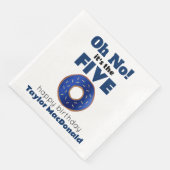 Grappige Politie Donut 50e Verjaardag Servet (Hoek)