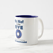 Grappige Politie Donut 50e Verjaardag Tweekleurige Koffiemok (Voorkant rechts)