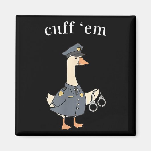 Grappige Politie Gans Boei Ze Handhaving Vaders Magneet (Voorkant)