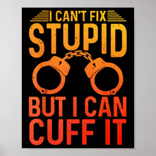 Grappige politie kunst voor mannen vrouwen politie poster