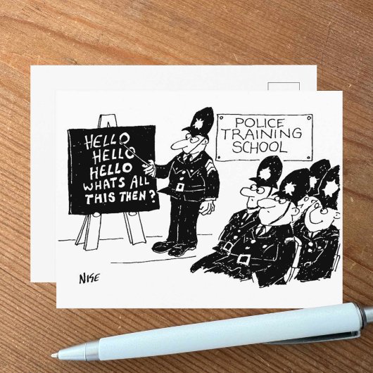 Grappige Politie Opleidingsschool Briefkaart
