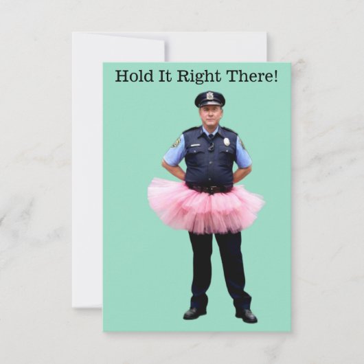 Grappige Politie Party uitnodiging (Voorkant)