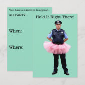 Grappige Politie Party uitnodiging (Voorkant / Achterkant)