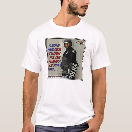 grappige politie t-shirt (Voorkant)
