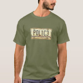 Grappige politieagent auto licentie Bord Graphic T-shirt (Voorkant)