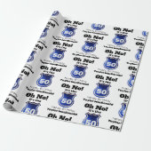 Grappige politieagent badge 50e verjaardag cadeaupapier (Uitgerold)