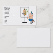 grappige politieagent die de verdachte ganster too visitekaartje (Voorkant / Achterkant)