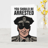 GRAPPIGE POLITIEAGENT VERJAARDAGSKAARTEN KAART (Gele Bloem)