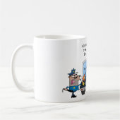 Grappige Politieagenten Pensioen Mok Persoonlijk (Links)