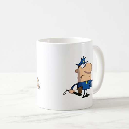 Grappige politieagenten Pensioen mok Persoonlijk (Voorkant rechts)