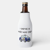 Grappige politieauto flesjeskoeler (Fles Voorkant)