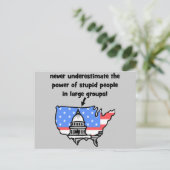 grappige politiek briefkaart (Staand voorkant)