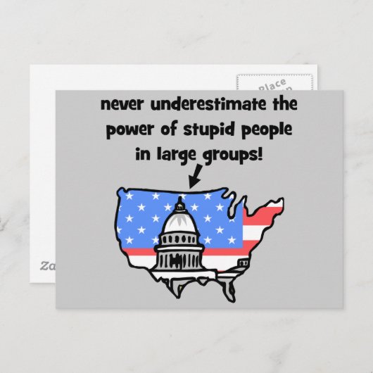 grappige politiek briefkaart (Voorkant / Achterkant)