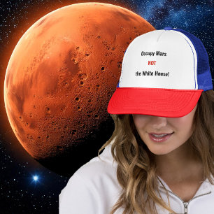 Grappige politiek - Occupy Mars niet WH Trucker Pet
