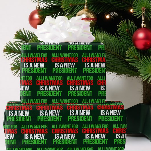 Grappige politieke alles wat ik wil voor kerst Pre Cadeaupapier