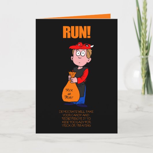 Grappige Politieke anti-Democraten Halloween Kaart (Voorkant)