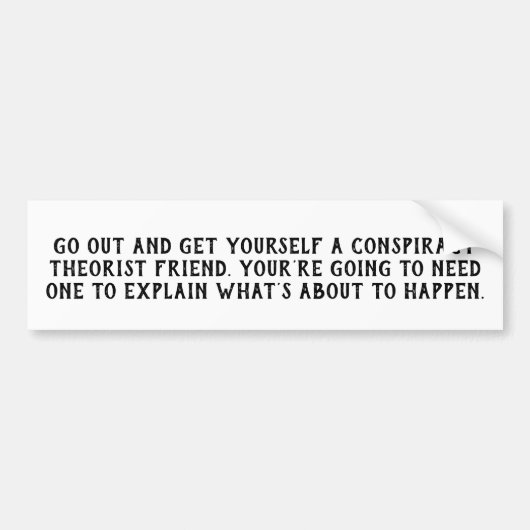 Grappige politieke Bumpersticker (Voorkant)
