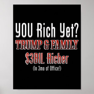 Grappige politieke corrupte Trump wordt rijker in  Poster