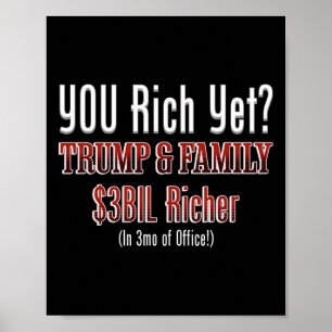 Grappige Politieke Corrupte Trump Wordt Rijker Op Poster
