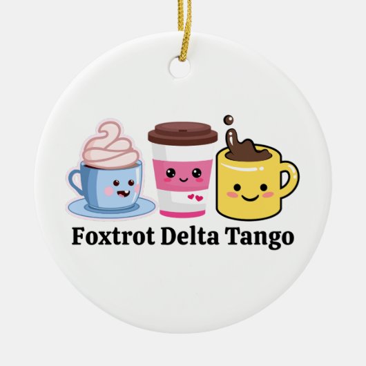 Grappige politieke feministische koffieliefhebber  keramisch ornament (Voorkant)