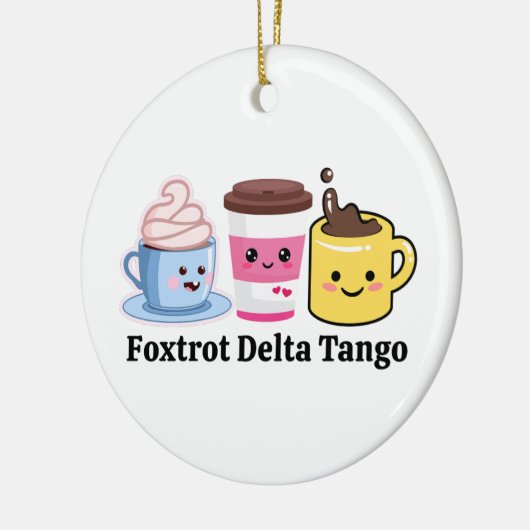 Grappige politieke feministische koffieliefhebber  keramisch ornament (Links)