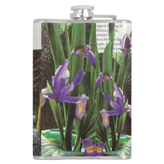 Grappige politieke grap bos klimaatverandering sat heupfles (Achterkant)