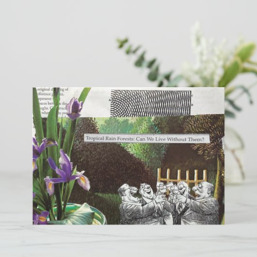 Grappige politieke grap bos klimaatverandering sat kaart (Staand voorkant)