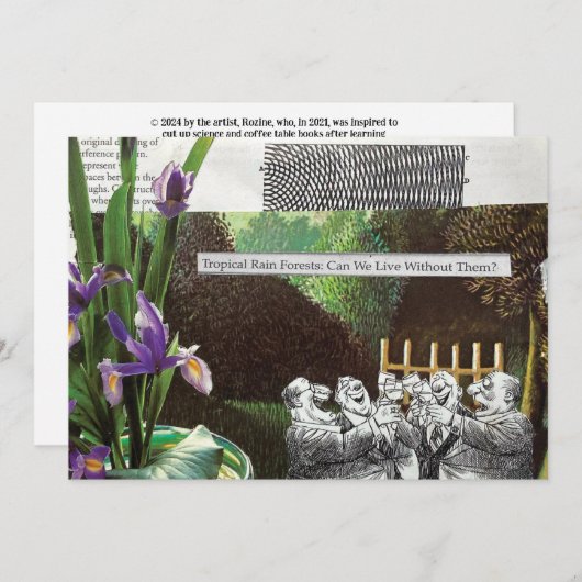 Grappige politieke grap bos klimaatverandering sat kaart (Voorkant / Achterkant)