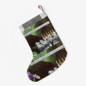 Grappige politieke grap bos klimaatverandering sat kleine kerstsok (Achterkant (Hangend))