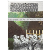 Grappige politieke grap bos klimaatverandering sat klembord (Achterkant)