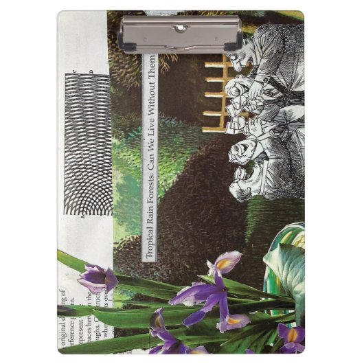 Grappige politieke grap bos klimaatverandering sat klembord (Voorkant)