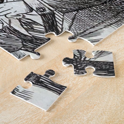 Grappige politieke grap bos klimaatverandering sat legpuzzel (Zijkant)