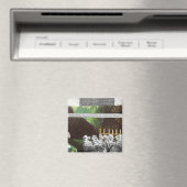 Grappige politieke grap bos klimaatverandering sat magneet (Insitu (Vaatwasser))