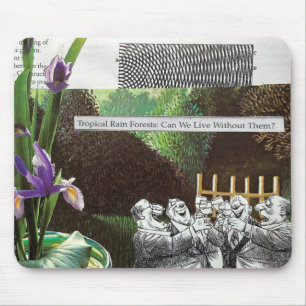 Grappige politieke grap bos klimaatverandering sat muismat